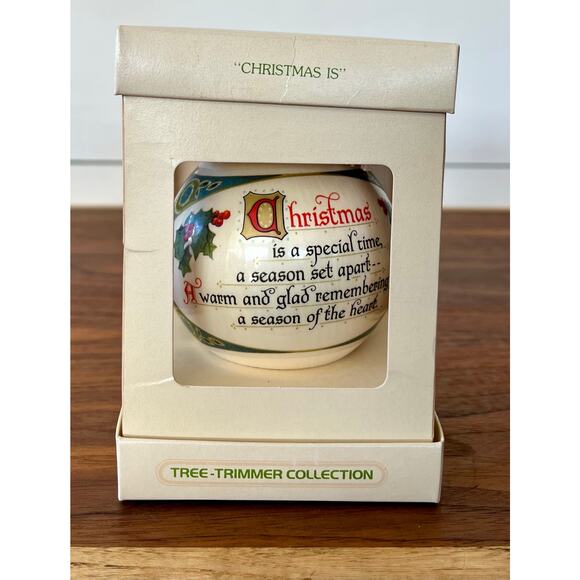 Hallmark Unbreakable Satin Christmas Ornament “Christmas Is” Tree Timmer Collect - Picture 6 of 8